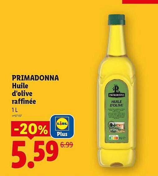 PRIMADONNA Huile d'olive raffinée