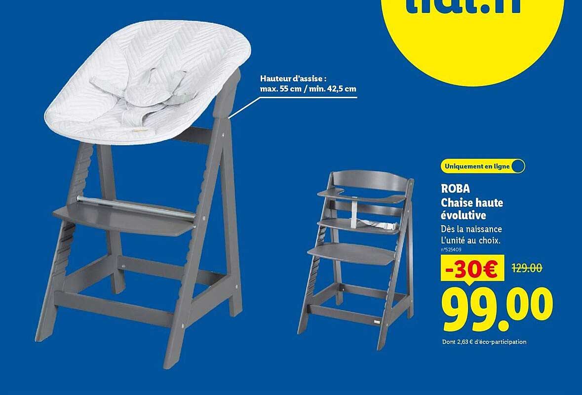 ROBA Chaise haute évolutive