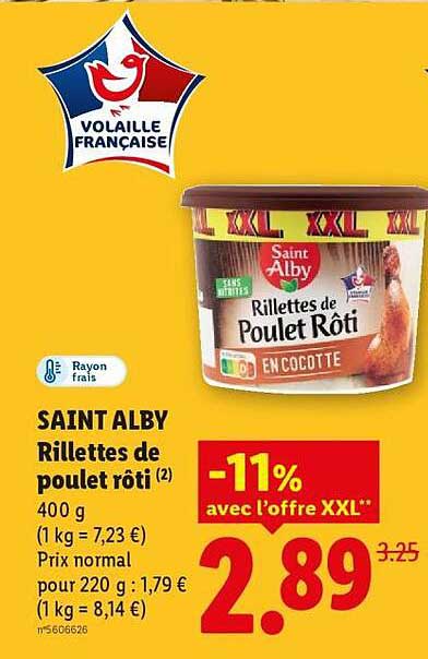 Saint Alby Rillettes de poulet rôti
