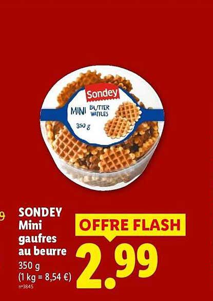 Sondey Mini gaufres au beurre