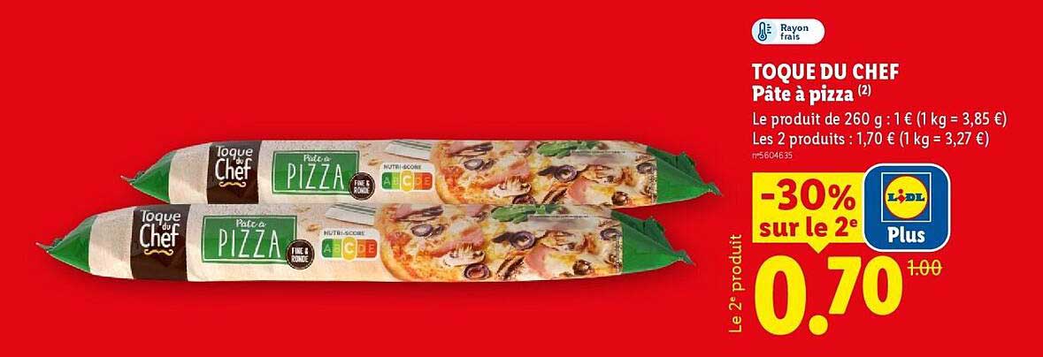 TOQUE DU CHEF Pâte à pizza