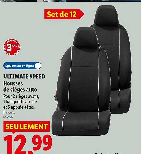 ULTIMATE SPEED Houisses de sièges auto