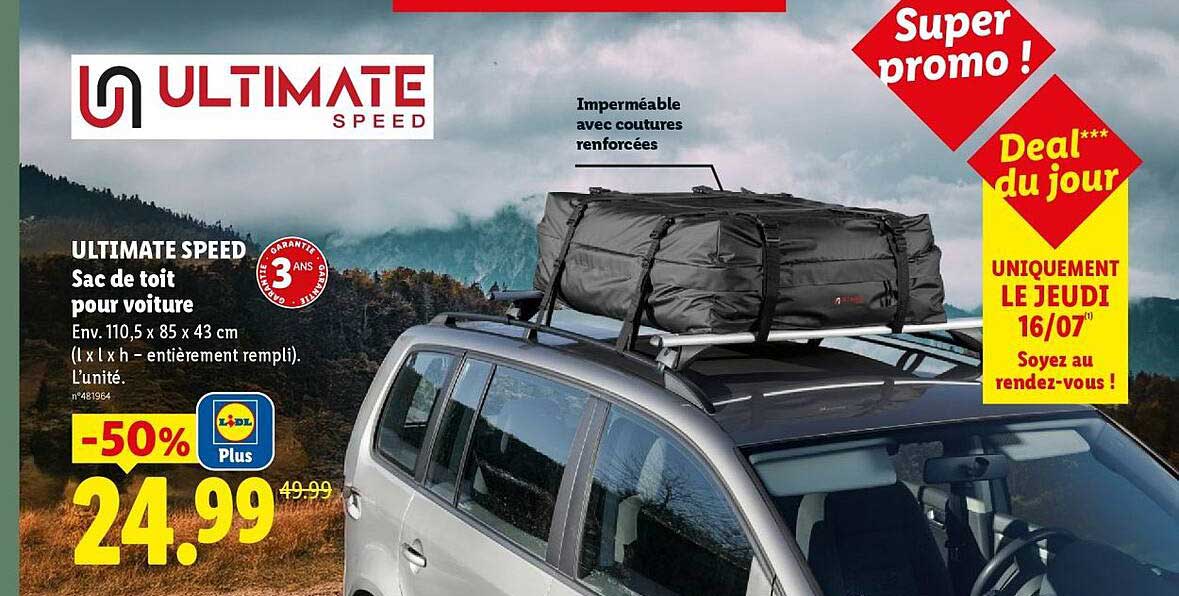 ULTIMATE SPEED Sac de toit pour voiture