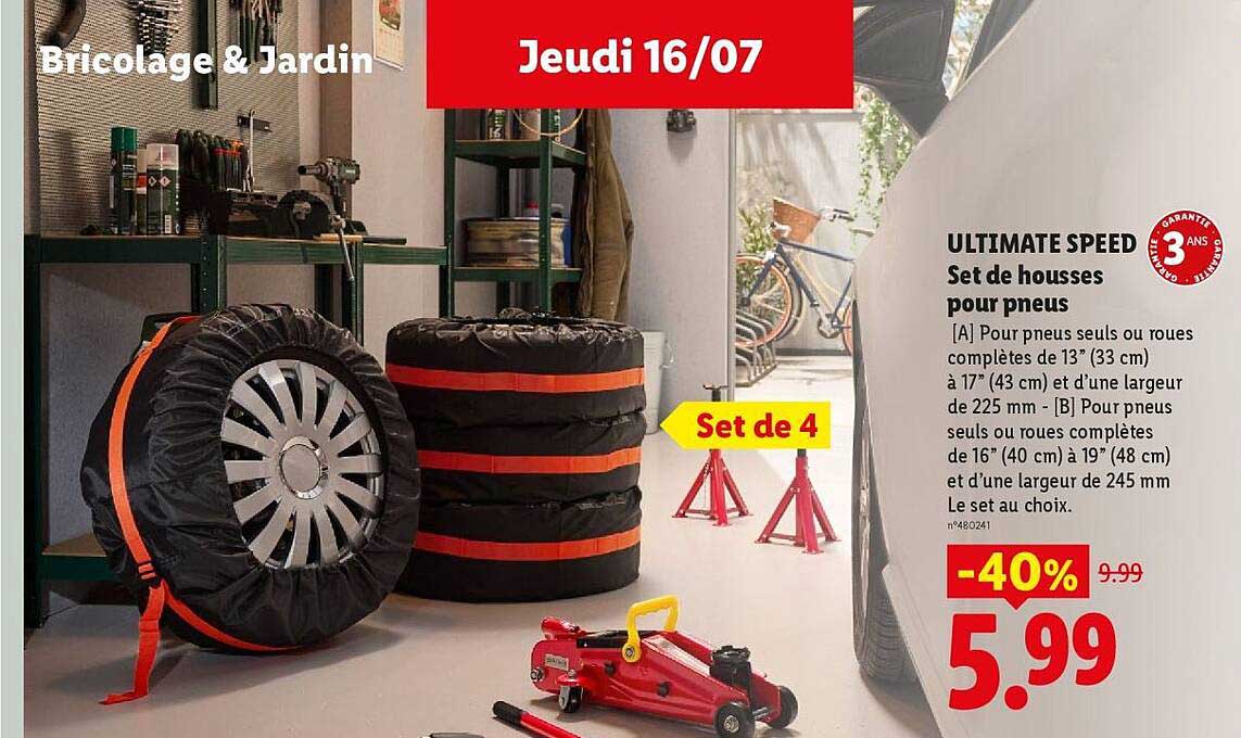ULTIMATE SPEED Set de housses pour pneus