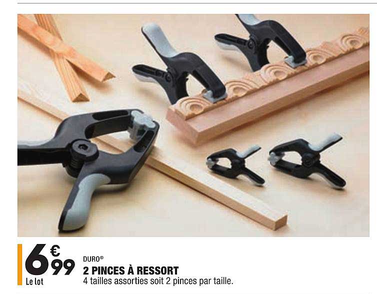 2 pinces à ressort duro