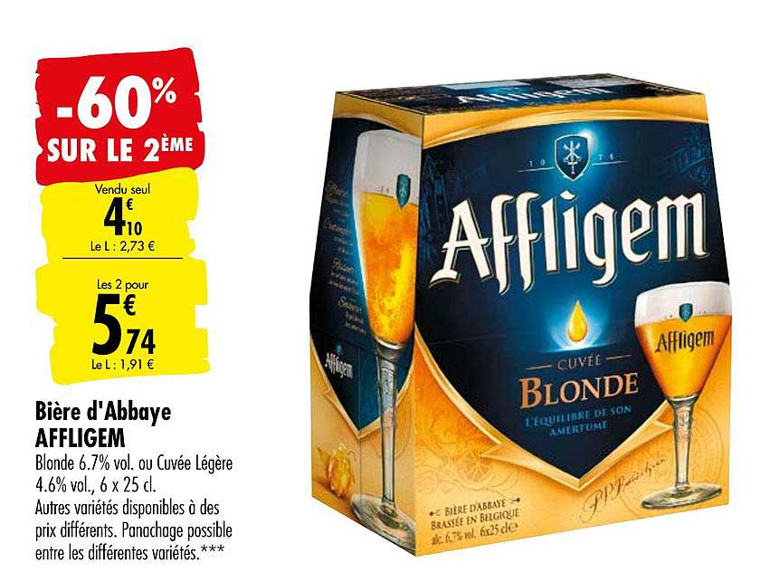 Bière D'abbaye Affligem -60% Sur Le 2ème