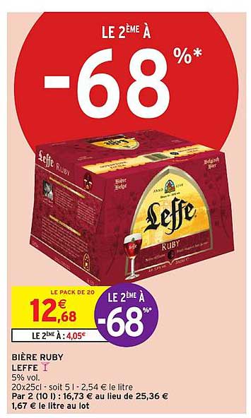Bière Ruby Leffe Le 2e à -68%