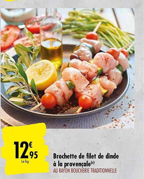 Brochette De Filet De Dinde à La Provençale
