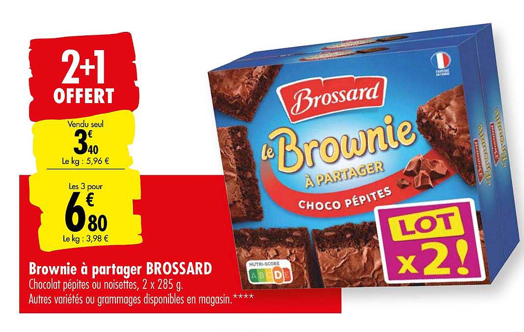 brownie à partager brossard 2+1 offert