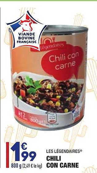 chili con carne les légendaires
