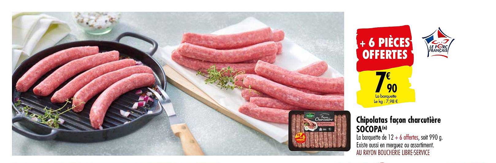 chipolatas façon charcutière socopa