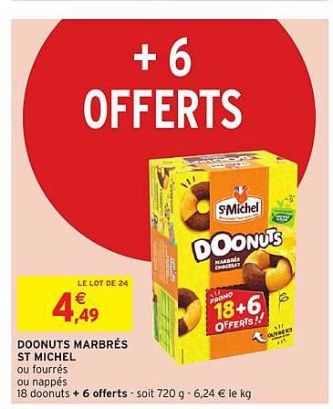doonuts marbrés st michel +6 offerts