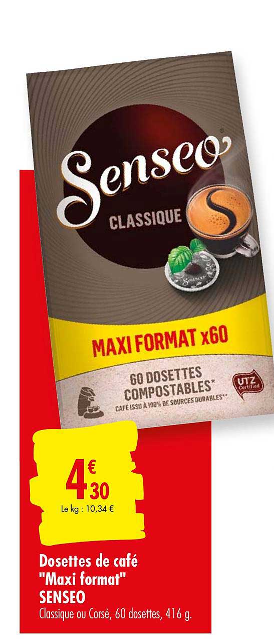 dosettes de café senseo classique maxi format