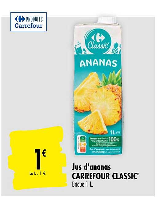 jus d'ananas carrefour classic'