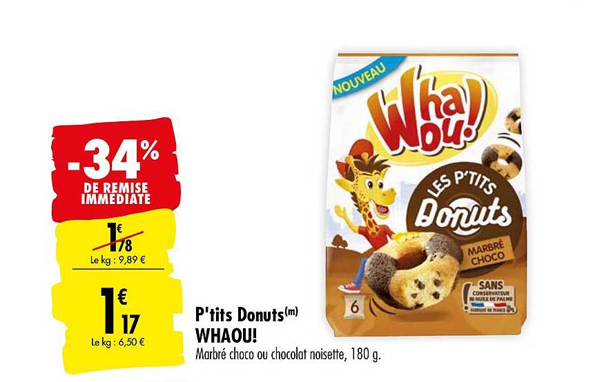 les p'tits donuts whaou! -34% de remise immédiate