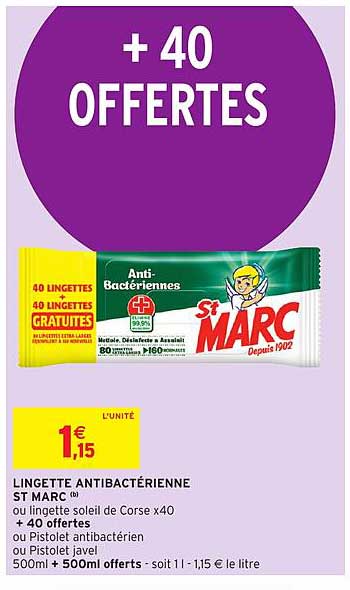 lingette antibactérienne st marc