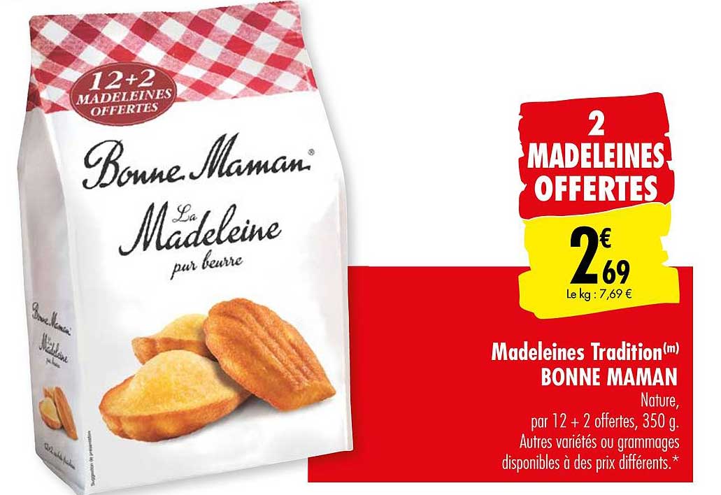 madeleines tradition bonne maman la madeleine pur beurre