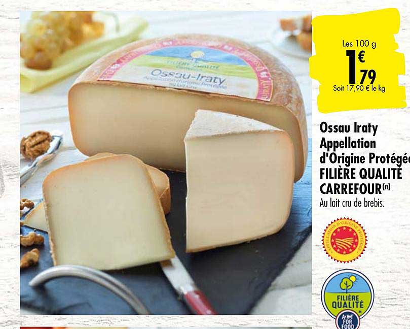 ossau iraty appellation d'origine protégée filière qualité carrefour