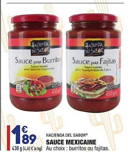 sauce mexicaine hacienda del sabor