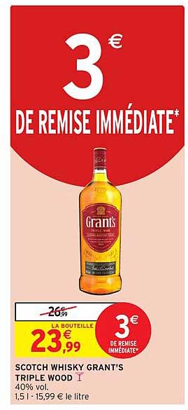 scotch whisky grant s triple wood