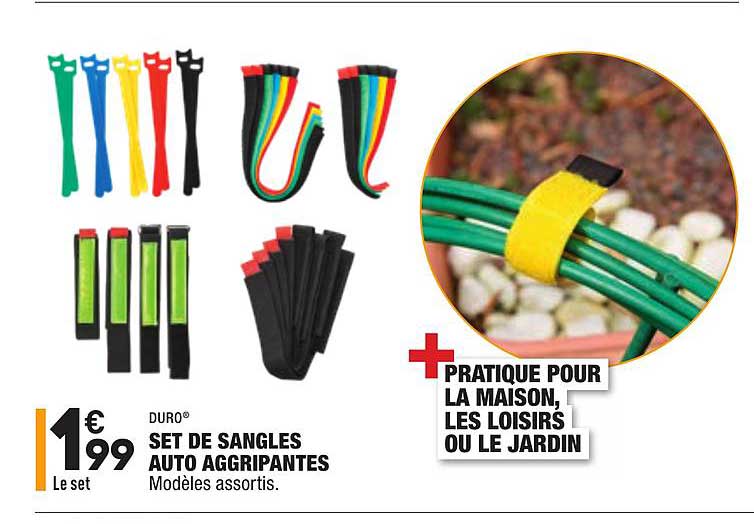 set de sangles auto aggripantes duro
