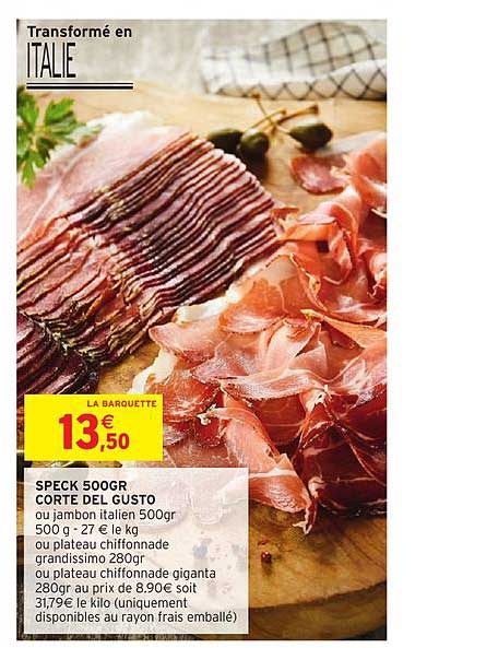 speck 500 gr corte del gusto