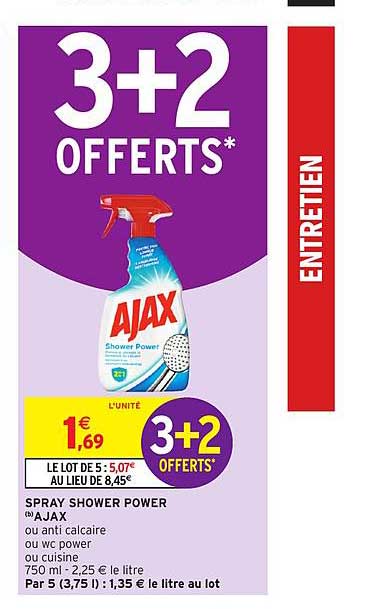 spray shower power ajax  3+2 offerts