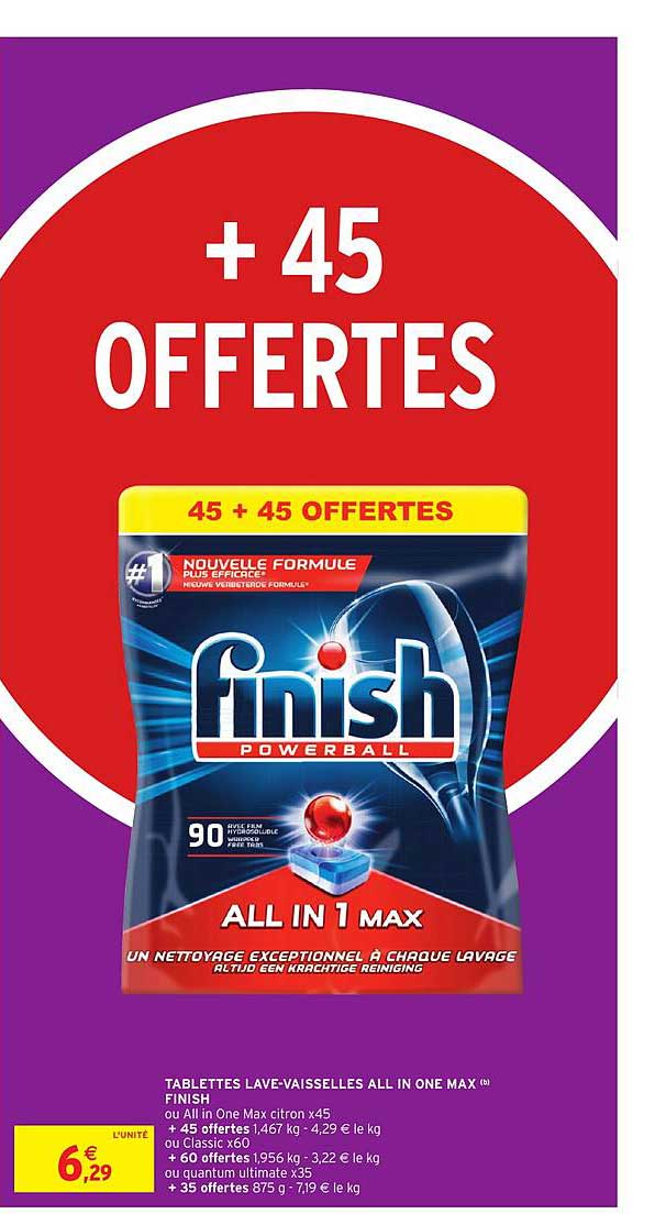 tablettes lave vaisselles allin1 max finish