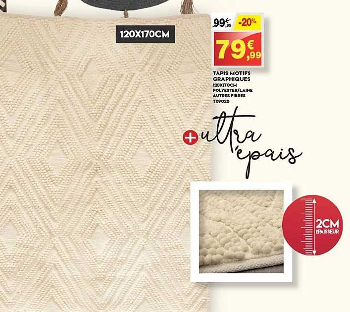 tapis motifs graphiques 120x170 cm