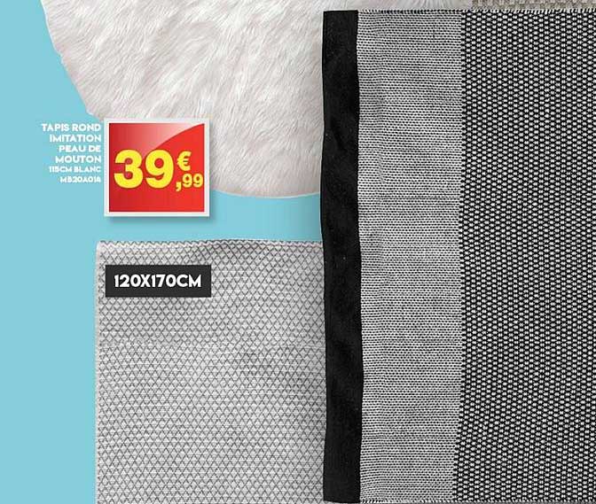 Tapis Rond Imitation Peau De Mouton