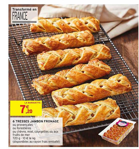 tresses jambon fromage