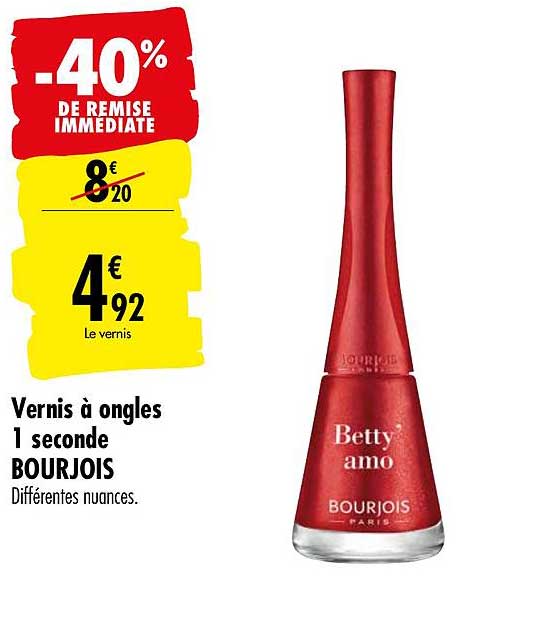 Vernis à Ongles 1 Seconde Bourjois -40% De Remise Immédiate