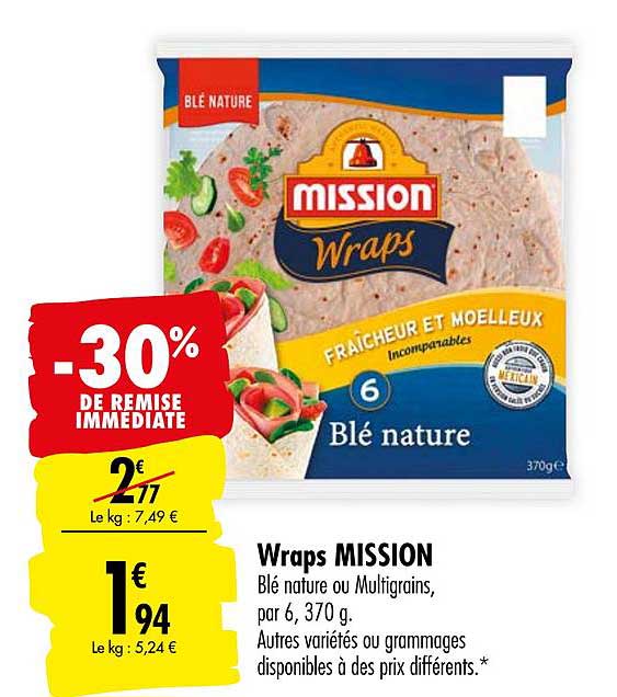 Wraps Mission -30% De Remise Immédiate