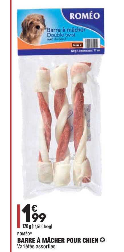 barre à mâcher pour chien roméo