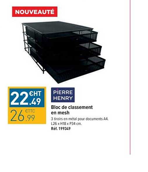Bloc De Classement En Mesh Pierre Henry