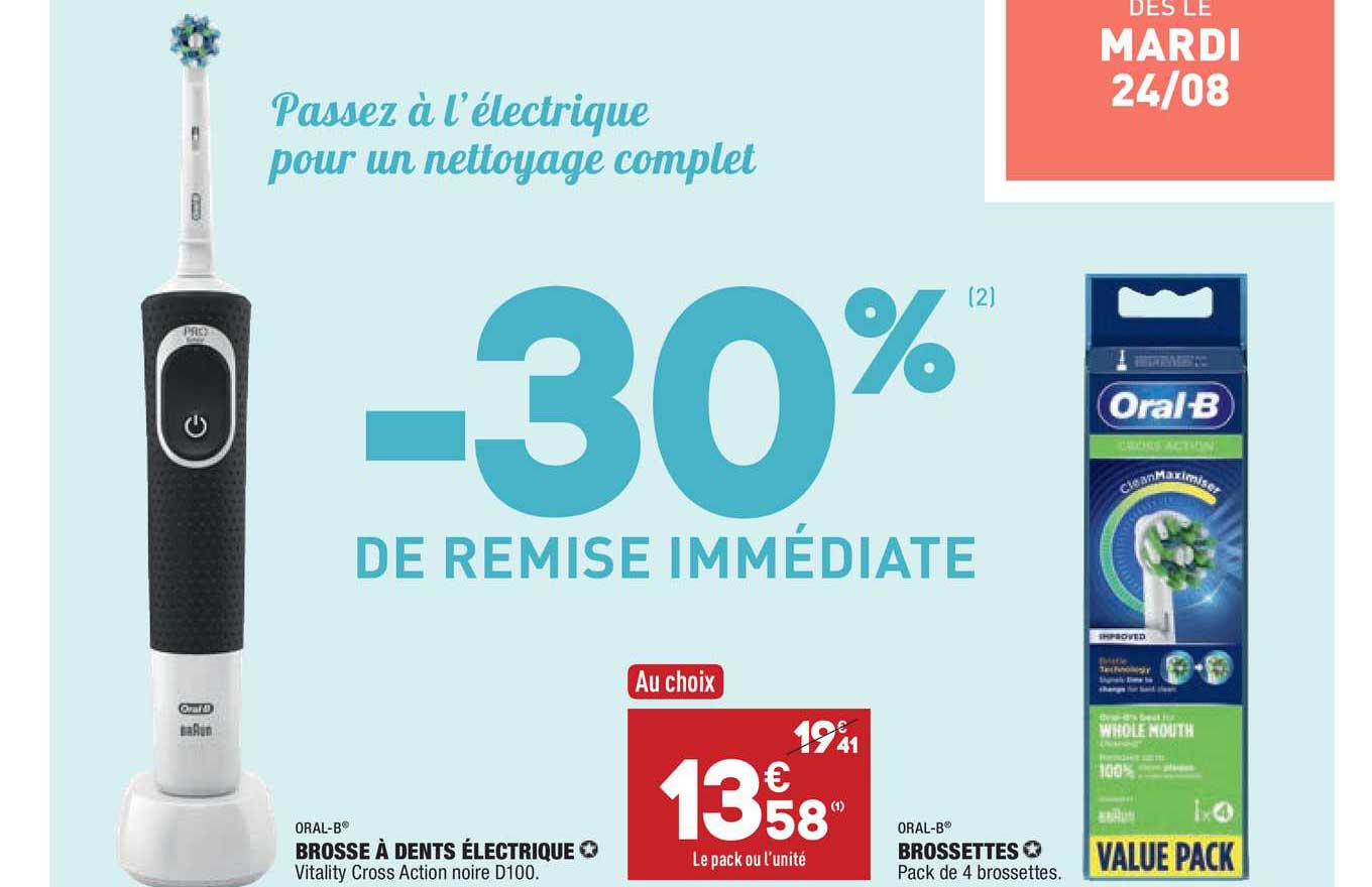 brosse à dents électrique oral-b, brossettes oral-b