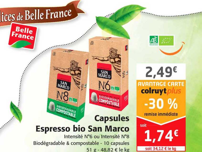 capsules espresso bio san marco