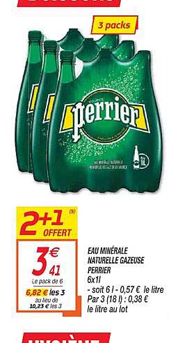 Eau Minérale Naturelle Gazeuse Perrier
