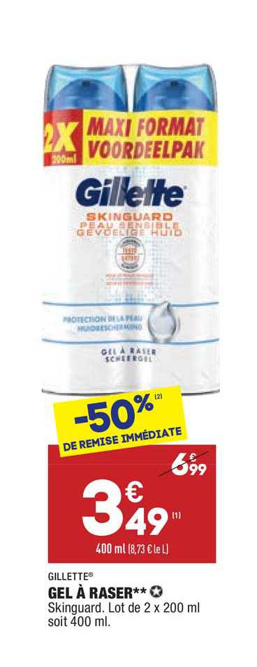 gel à raser gillette