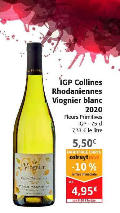 igp collines rhodaniennes viognier blanc 2020 fleurs primitives
