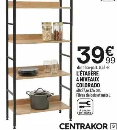l'étagère 4 niveaux colorado