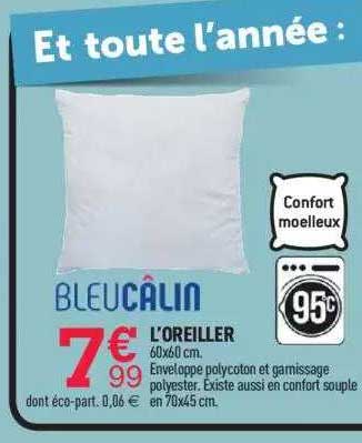 l'oreiller bleucâlin