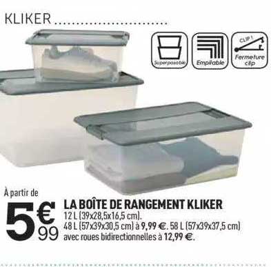 la boîte de rangement kliker