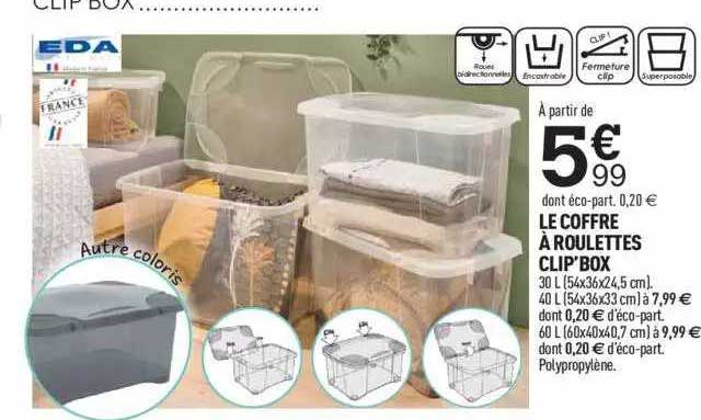 Le Coffre à Roulettes Clip'box