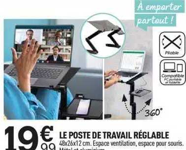 le poste de travail réglable