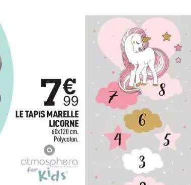 le tapis marelle licorne