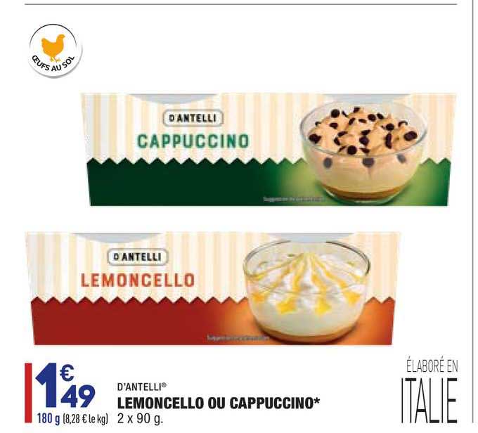 lemoncello ou cappuccino d'antelli