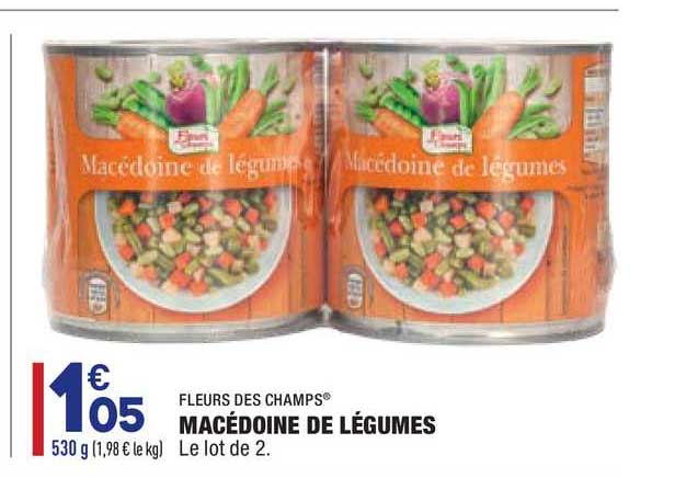 macédoine de légumes fleurs des champs