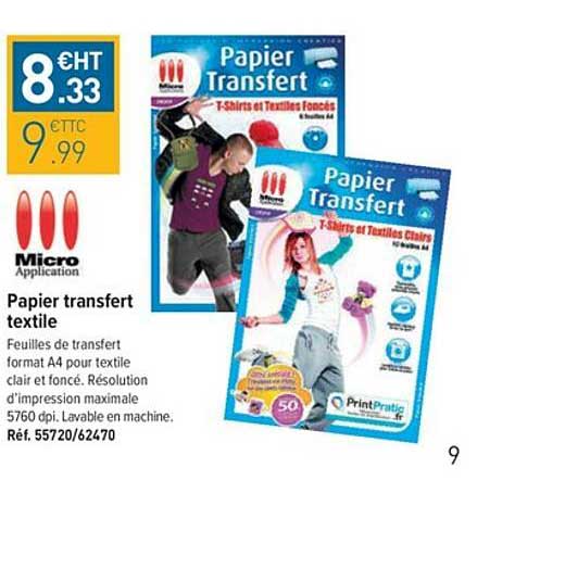 papier transfert textile