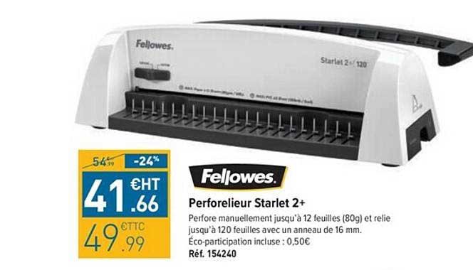 perforateur starlet 2+ fellowes